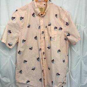 Men’s Hollister Skull Short sleeve button up shirt